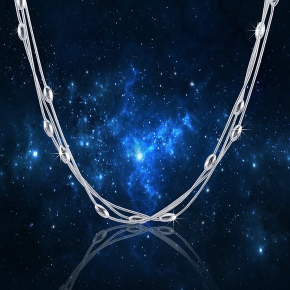 Silver Charms beads Necklace for women luxury fashion party - Picture 6 of 6